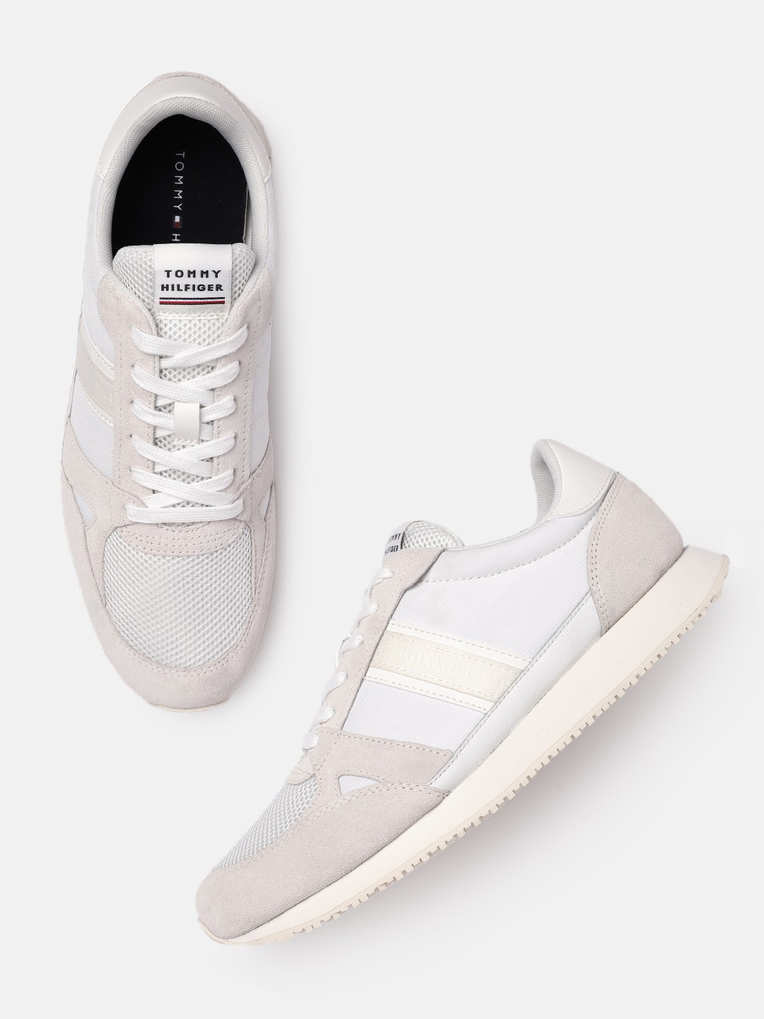 

Tommy Hilfiger Men Off White Sneakers