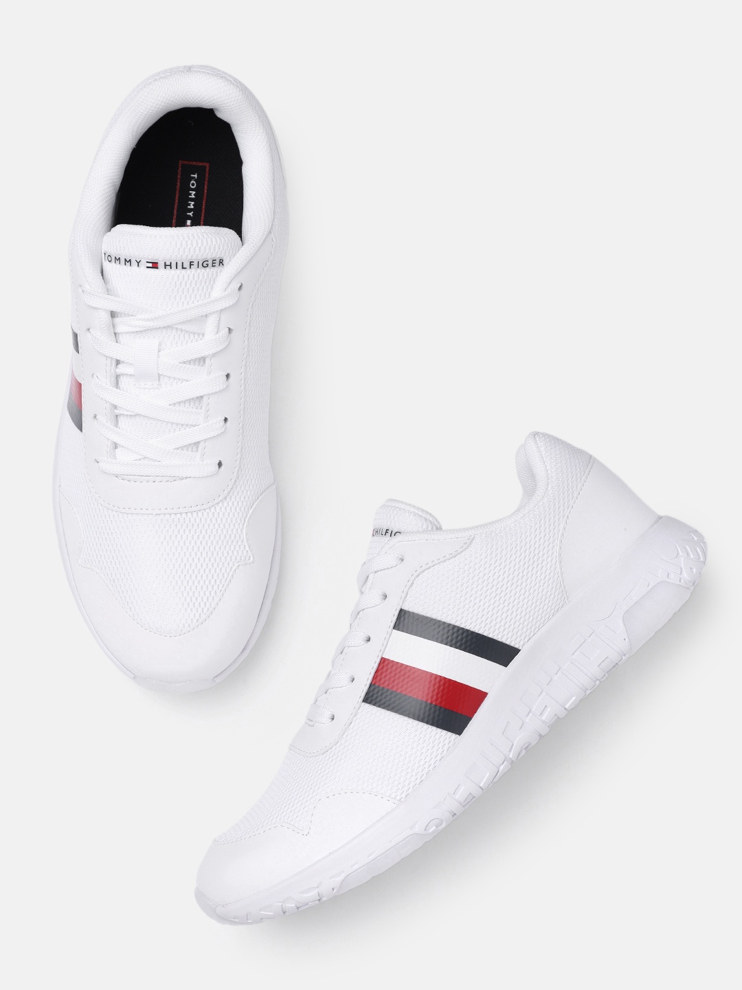 

Tommy Hilfiger Men White Solid Lightweight Sneakers