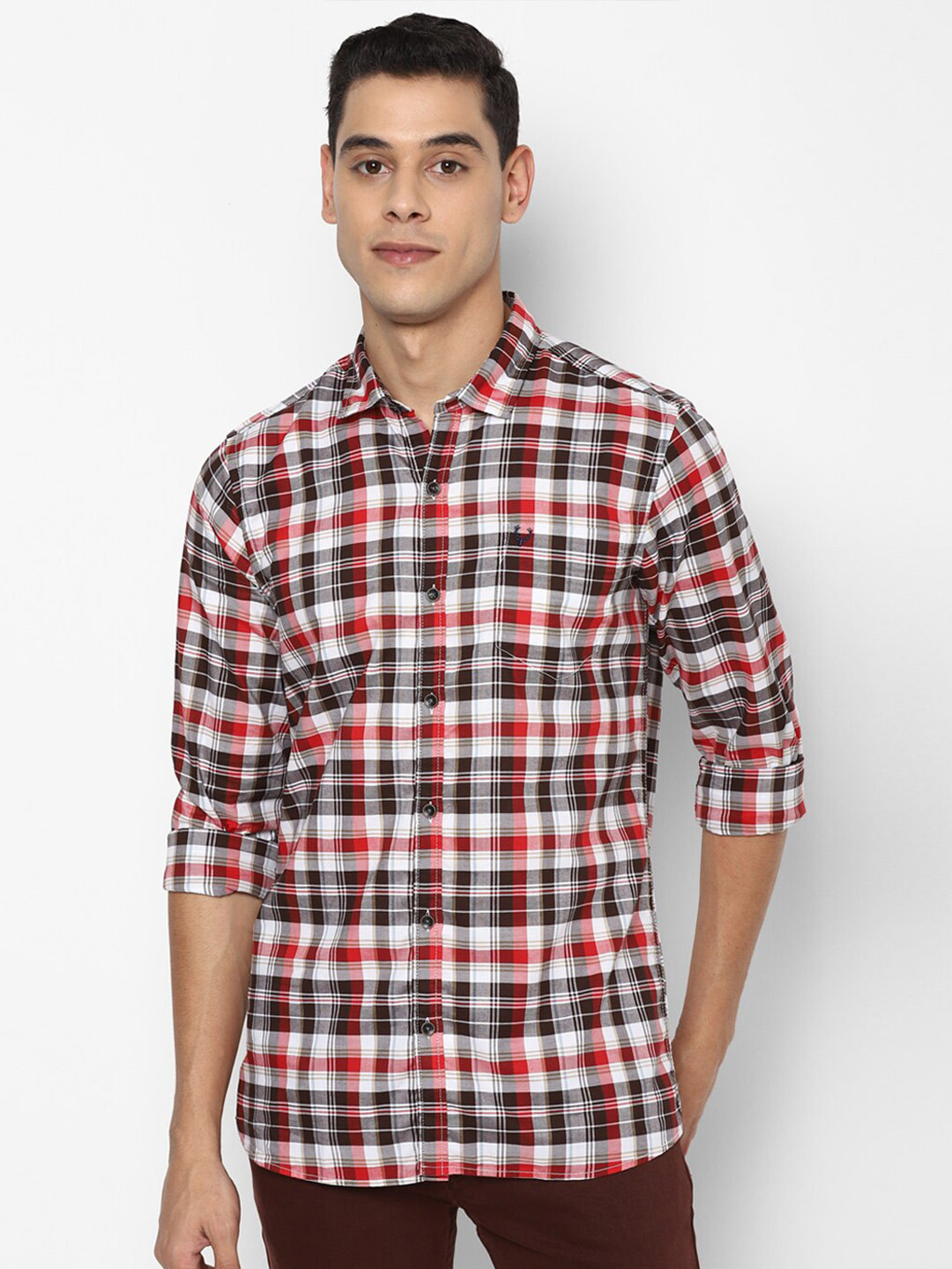 

Allen Solly Sport Plus Size Men Multicoloured Tartan Checks Checked Cotton Casual Shirt, Multi