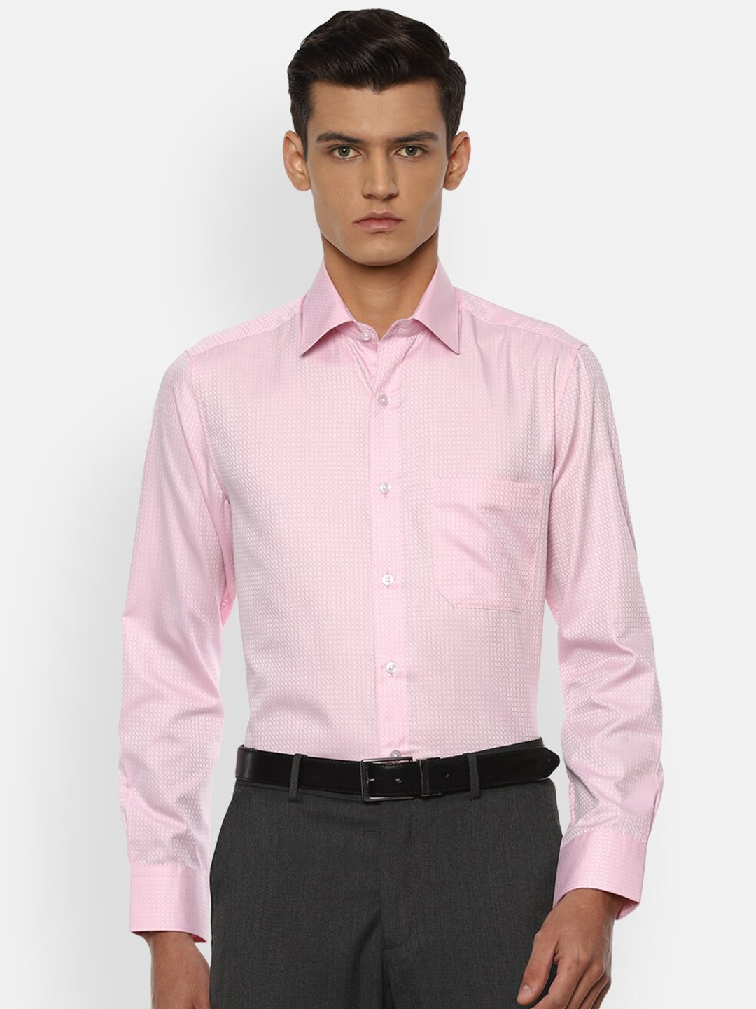 

Louis Philippe Men Pink Opaque Formal Shirt