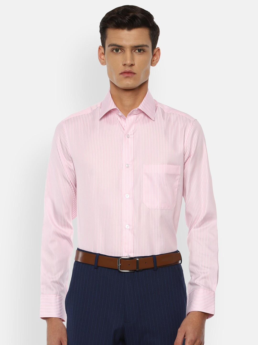 

Louis Philippe Men Pink Opaque Formal Shirt