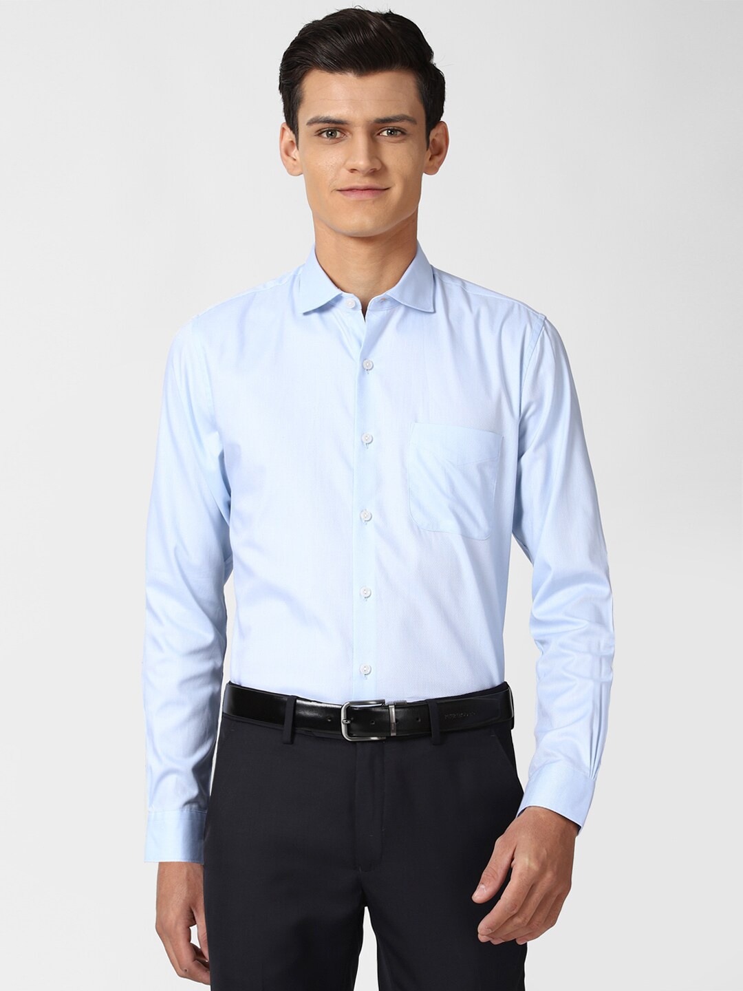 

Peter England Elite Men Blue Slim Fit Opaque Formal Shirt