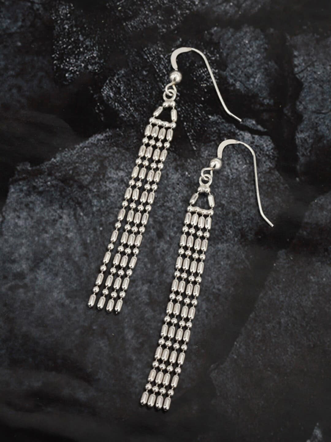 

VANBELLE 925 Sterling Silver Contemporary Drop Earrings