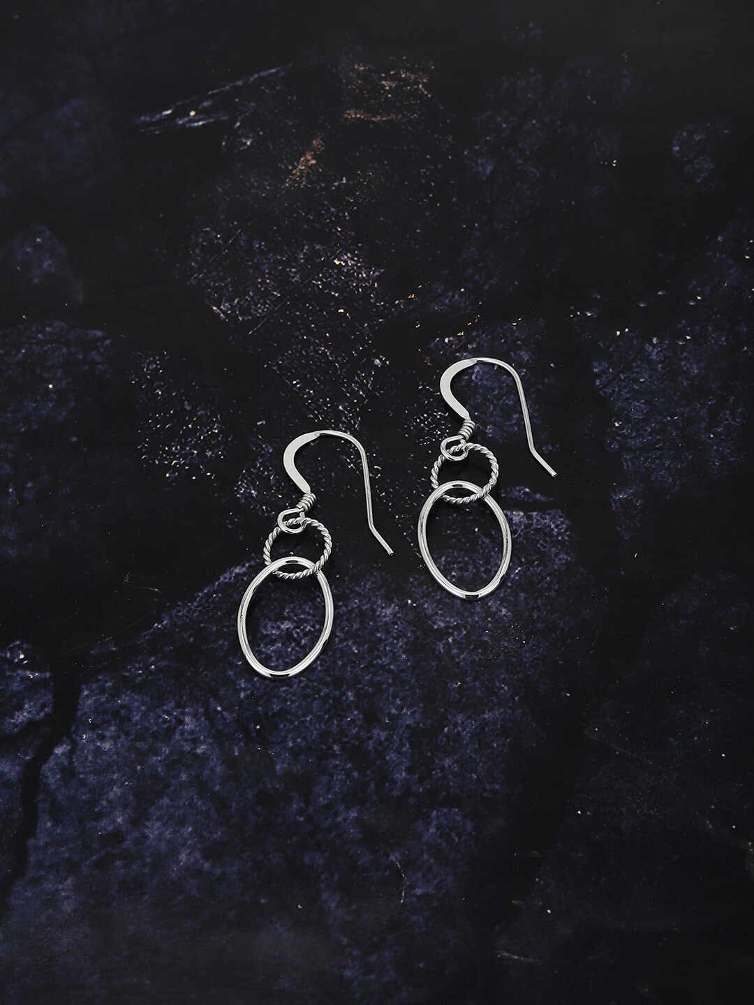 

VANBELLE Silver-Toned 925 Sterling Silver Drop Earrings
