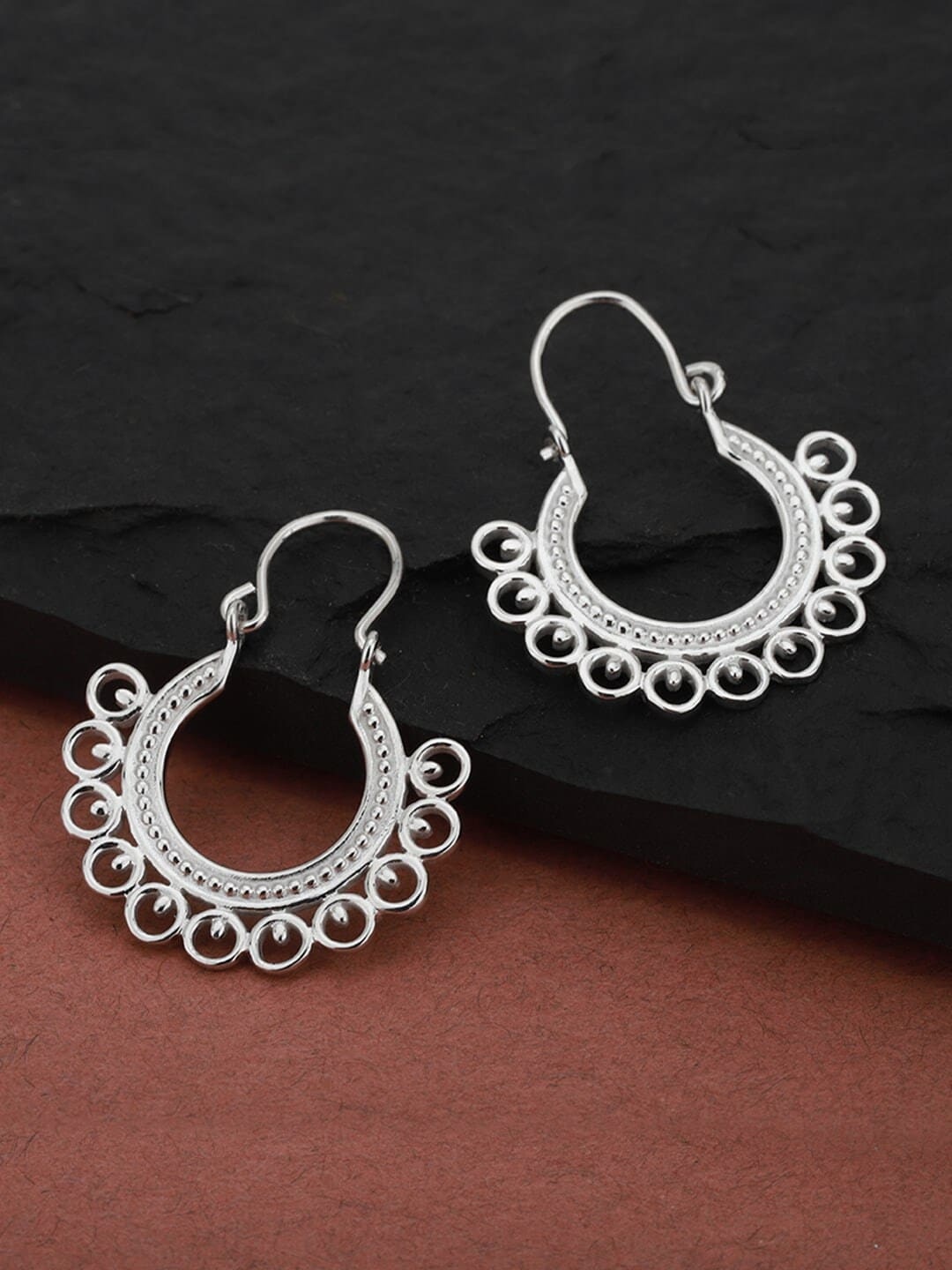 

VANBELLE 925 Sterling Silver Circular Hoop Earrings