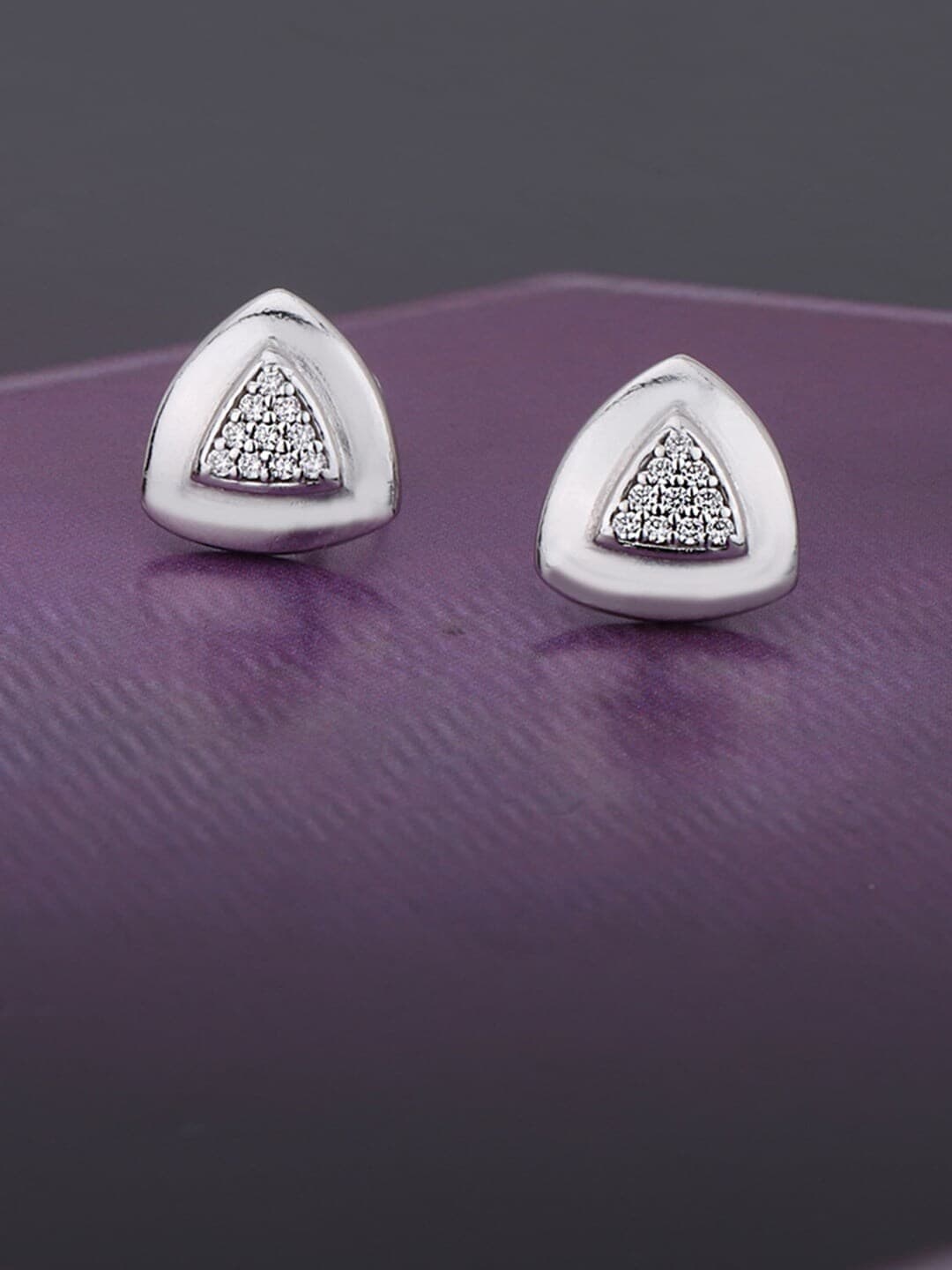 

VANBELLE 925 Sterling Silver Triangular Studs Earrings