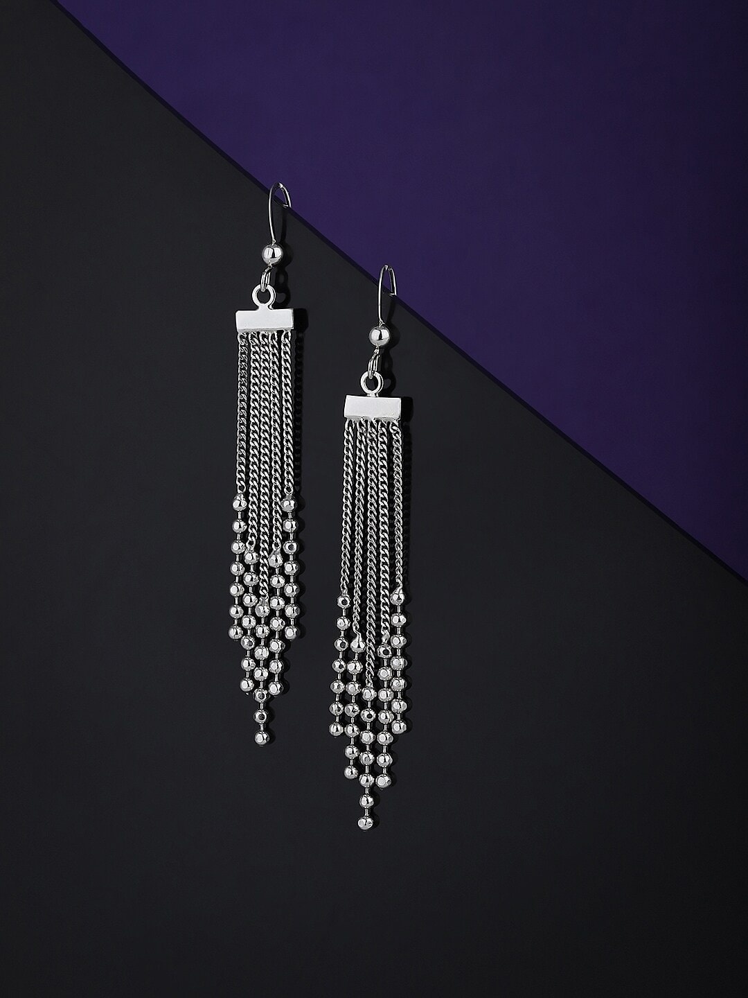 

VANBELLE 925 Sterling Silver Contemporary Drop Earrings
