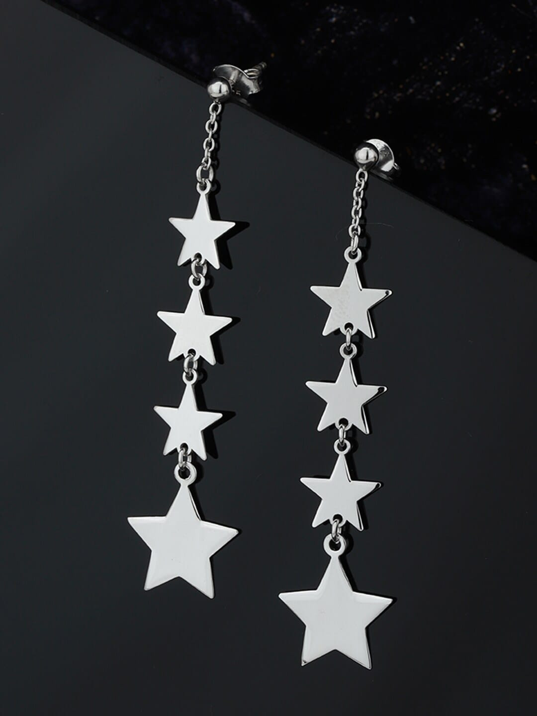 

VANBELLE 925 Sterling Silver Star Shaped Drop Earrings
