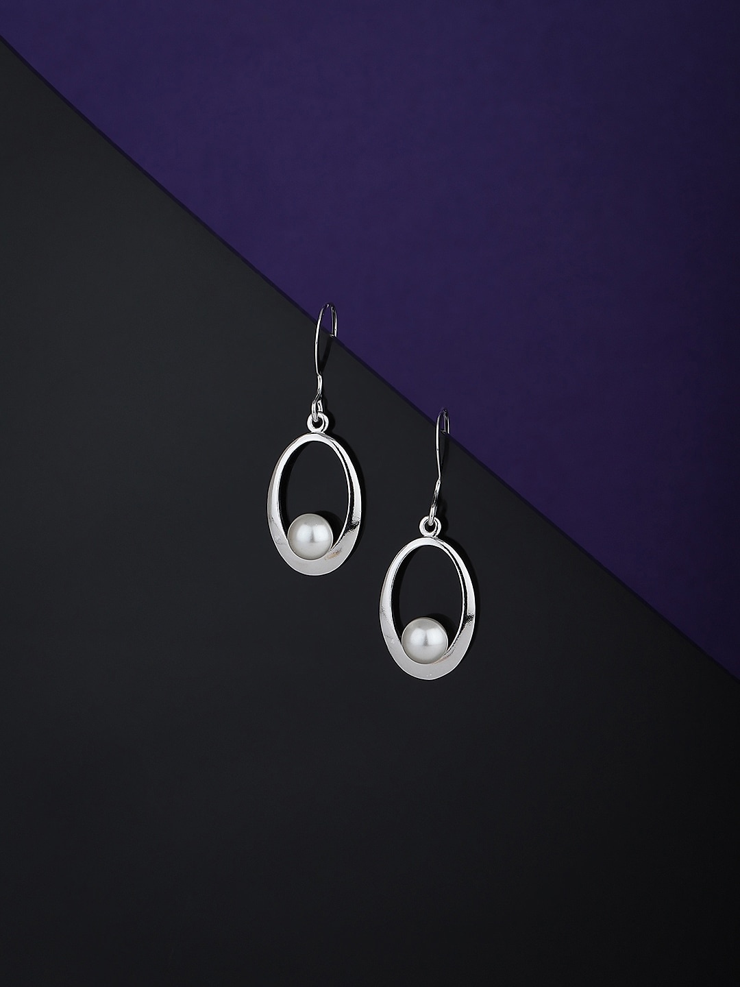 

VANBELLE 925 Sterling Silver Oval Drop Earrings