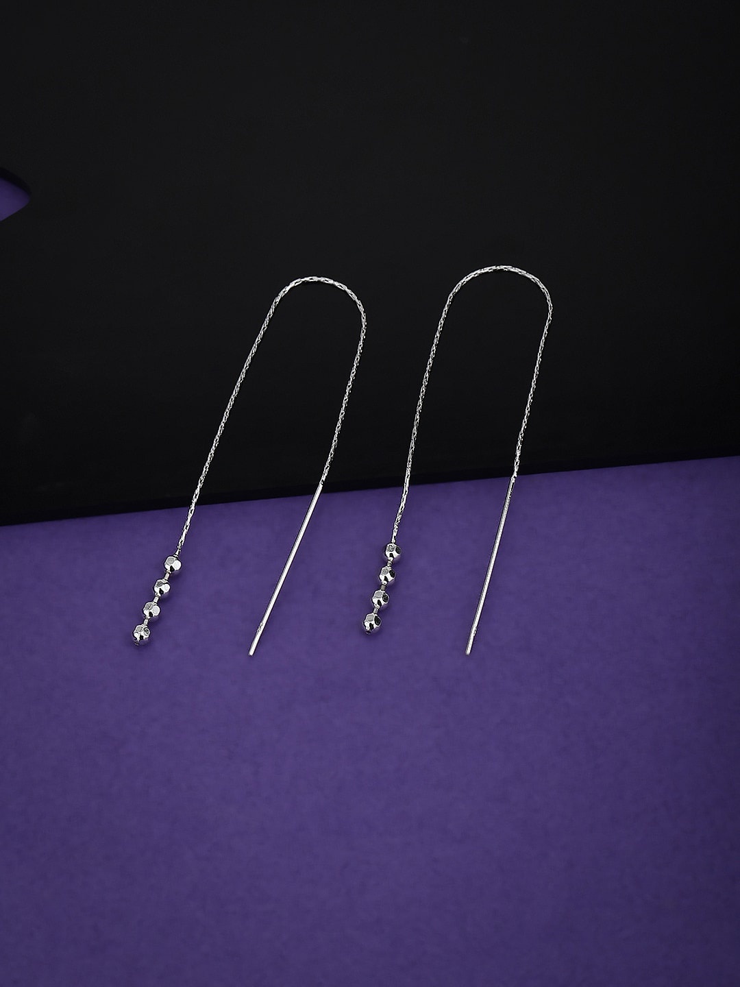 

VANBELLE 925 Sterling Silver Contemporary Drop Earrings