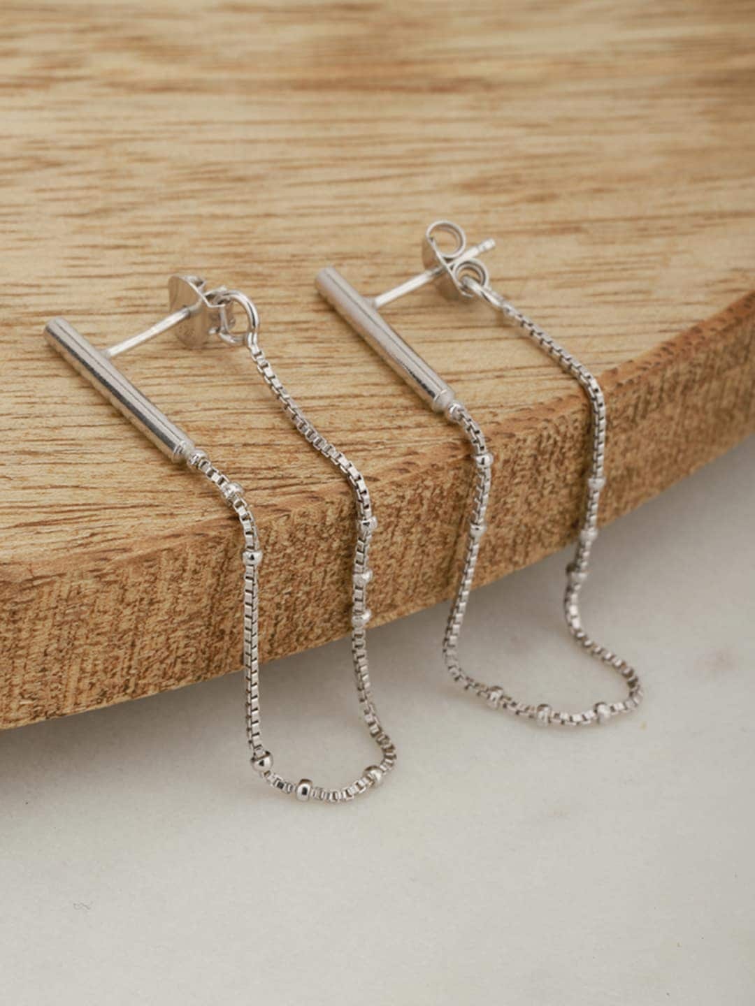 

VANBELLE Woman 925 Sterling Silver Contemporary Drop Earrings