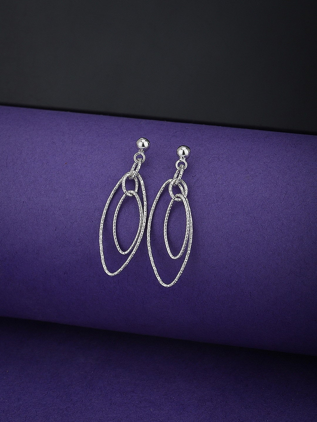

VANBELLE 925 Sterling Silver Oval Drop Earrings