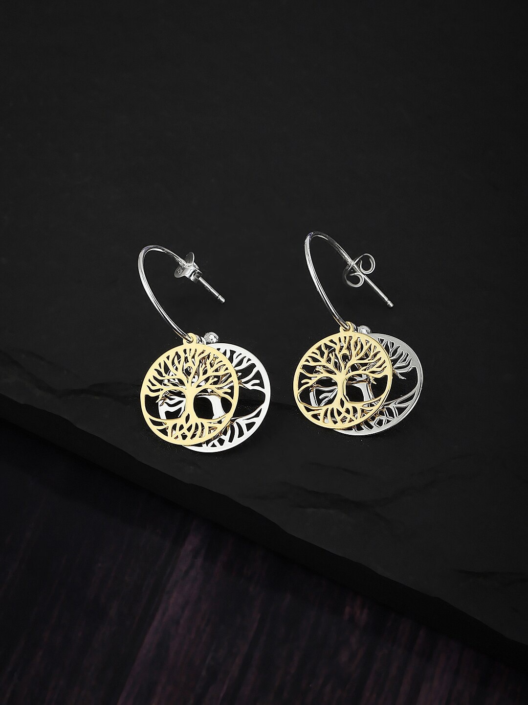 

VANBELLE 925 Sterling Silver Crescent Shaped Drop Earrings