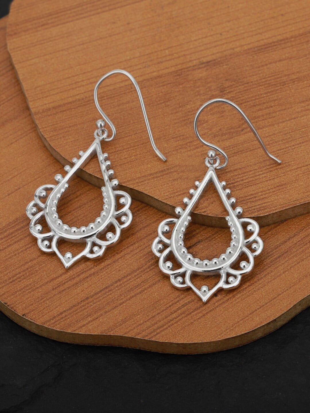 

VANBELLE 925 Sterling Silver Teardrop Shaped Drop Earrings