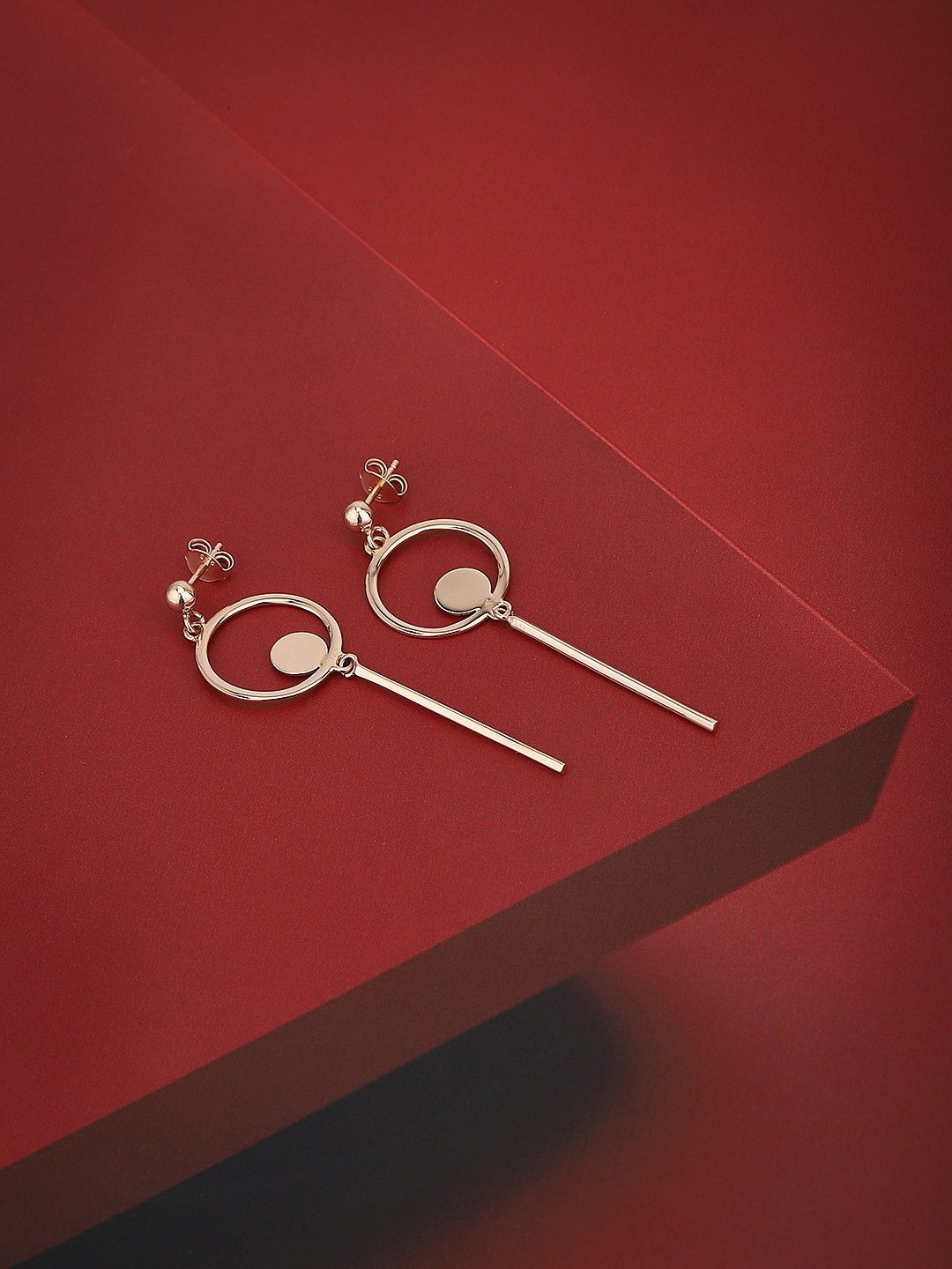 

VANBELLE Rose Gold Circular 925 Sterling Silver Drop Earrings