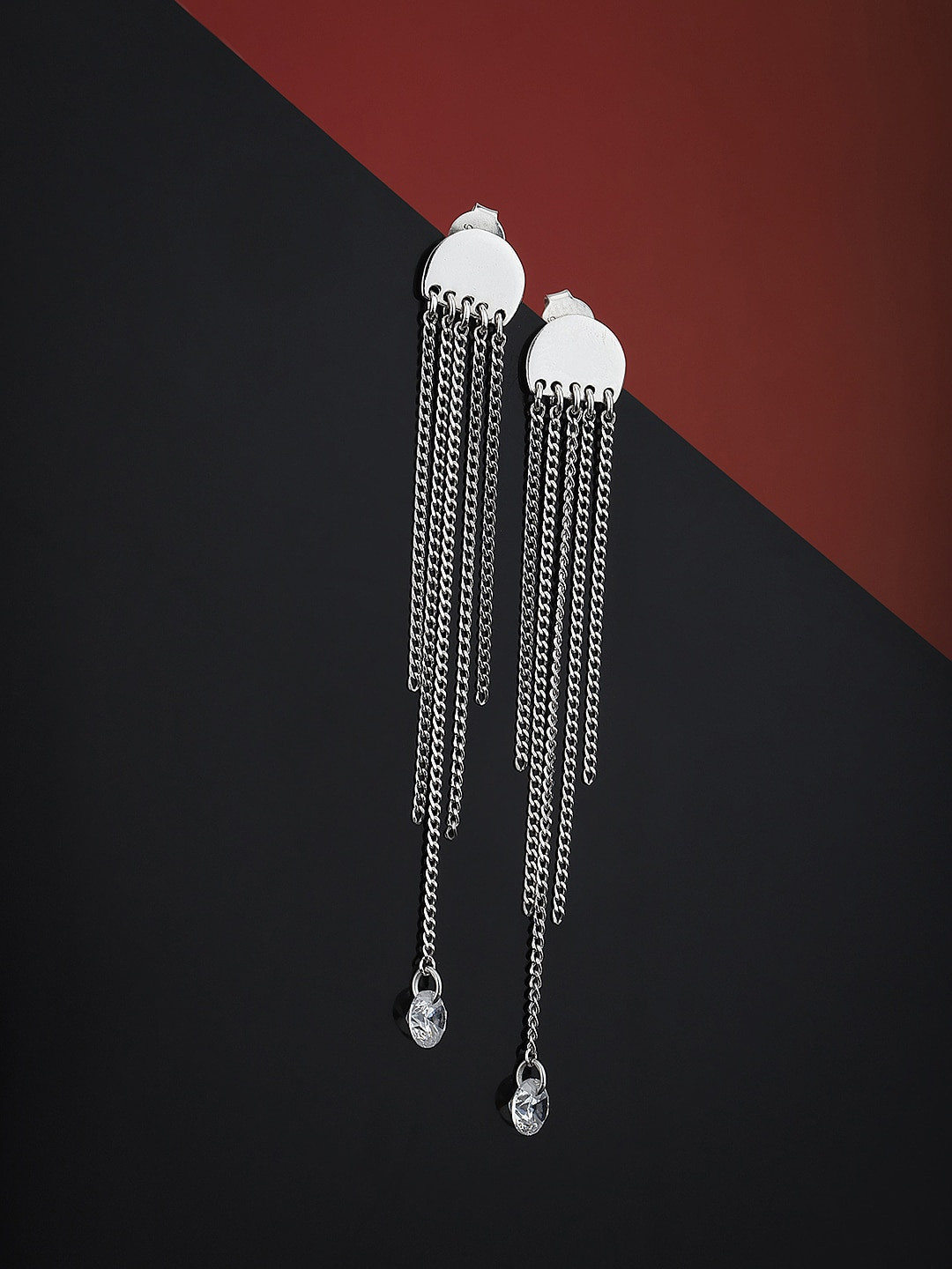 

VANBELLE 925 Sterling Silver Contemporary Drop Earrings