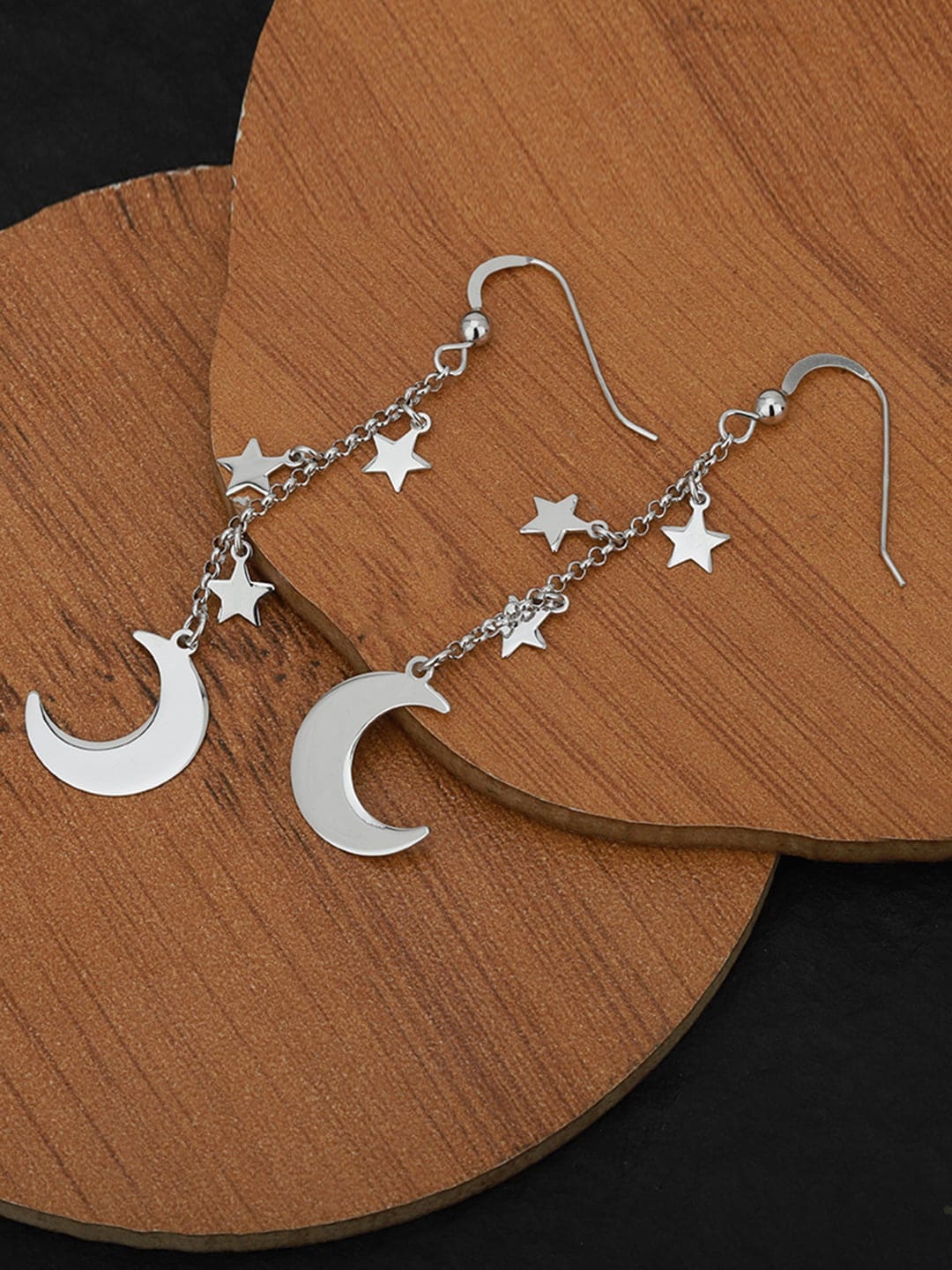 

VANBELLE Sterling Silver Crescent Shaped Drop Earrings