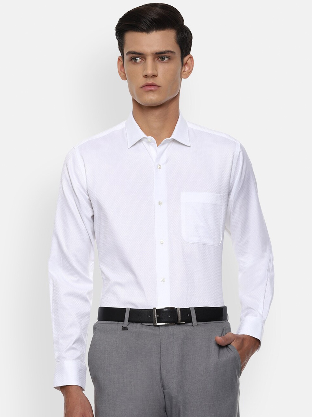 

Van Heusen Men White Opaque Formal Shirt