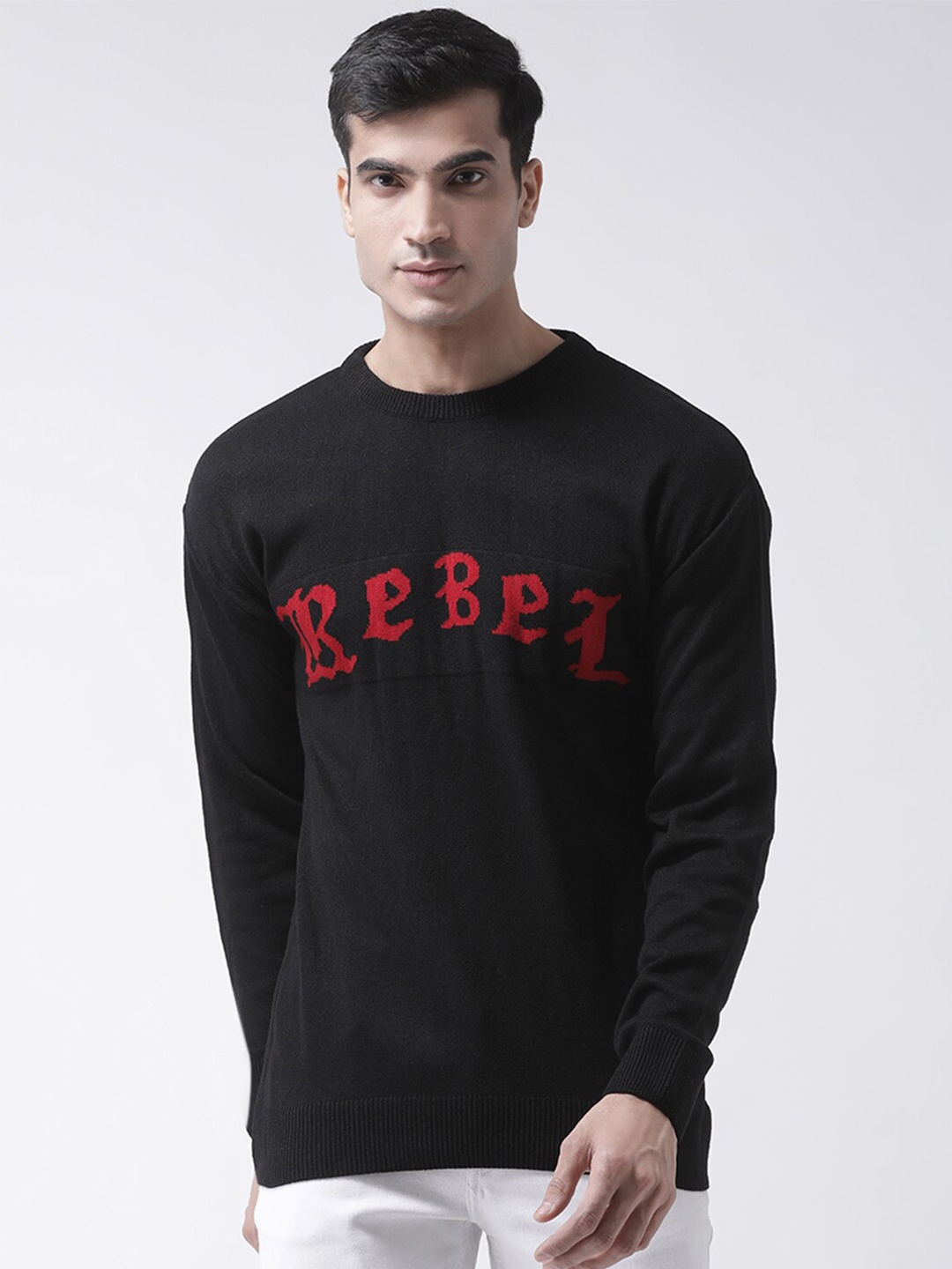 

Club York Men Black Acrylic Sweater
