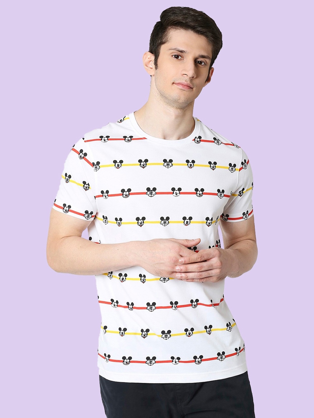 

Bewakoof Men White Printed Pockets T-shirt