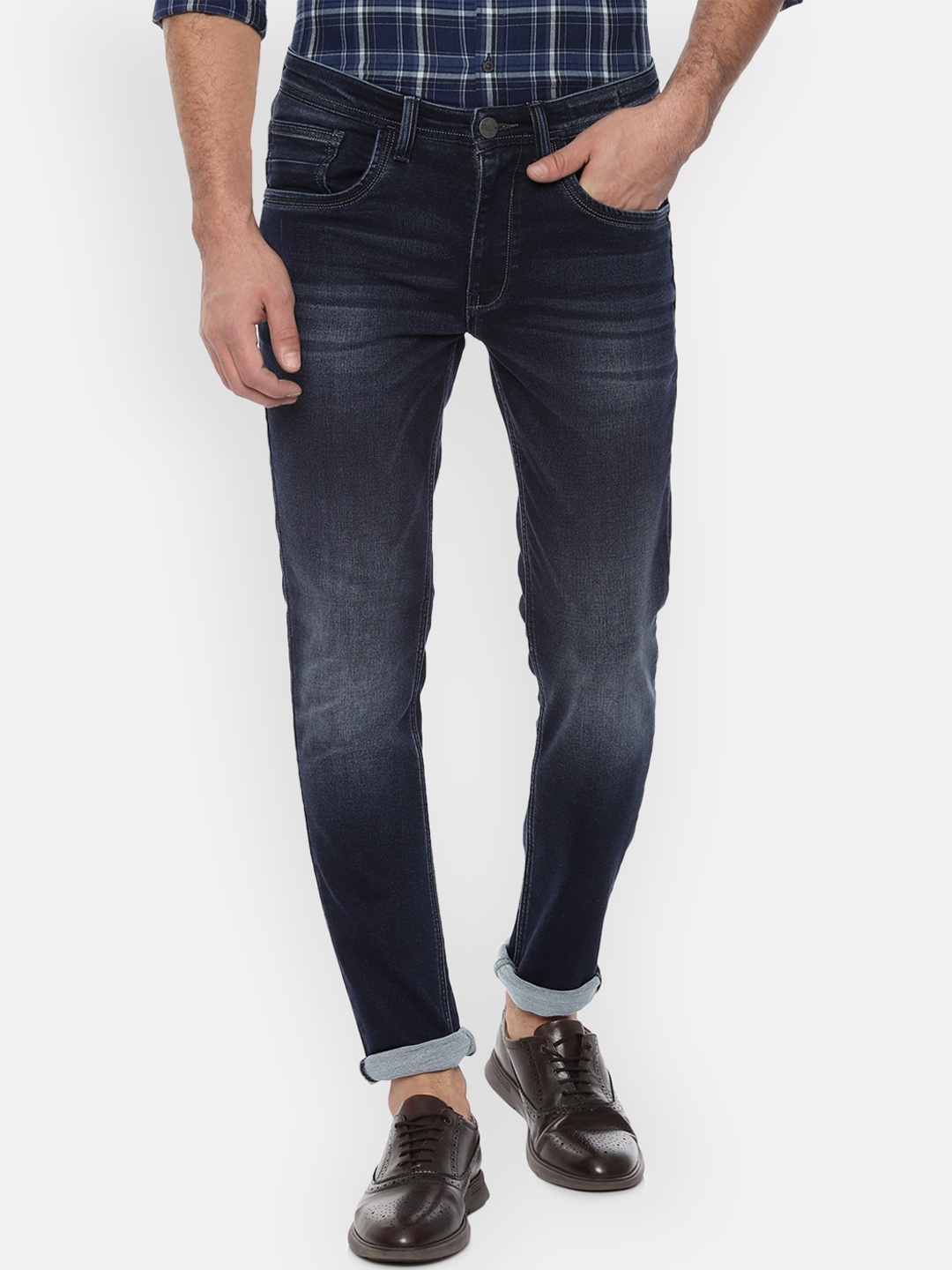 

Van Heusen Sport Men Navy Blue Slim Fit Heavy Fade Jeans