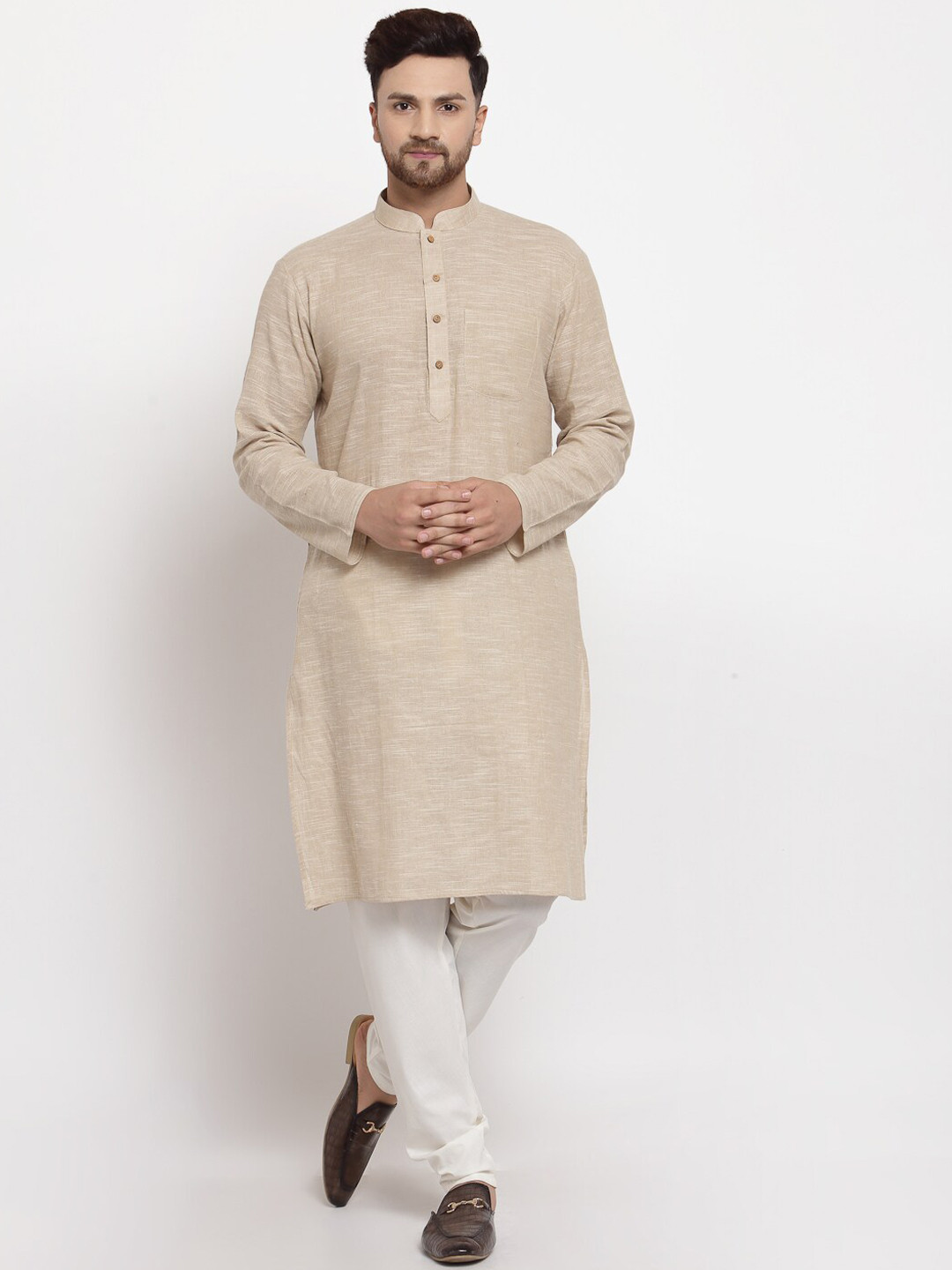

MOHANLAL SONS Men Beige Kurta with Churidar
