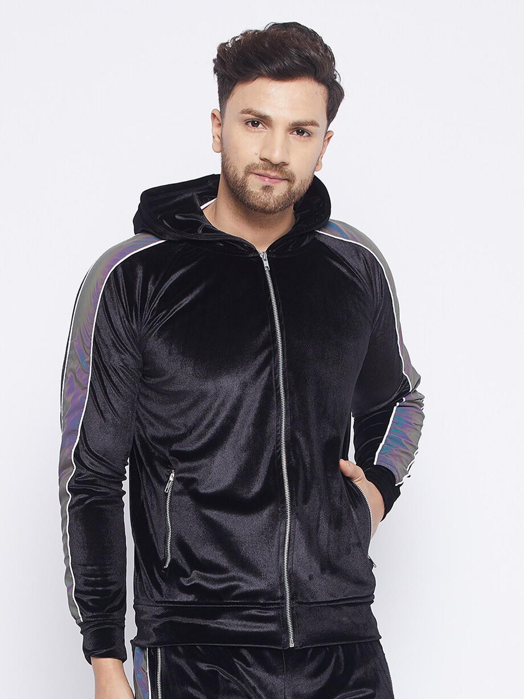 

FUGAZEE Men Black Hooded Sweatshirt