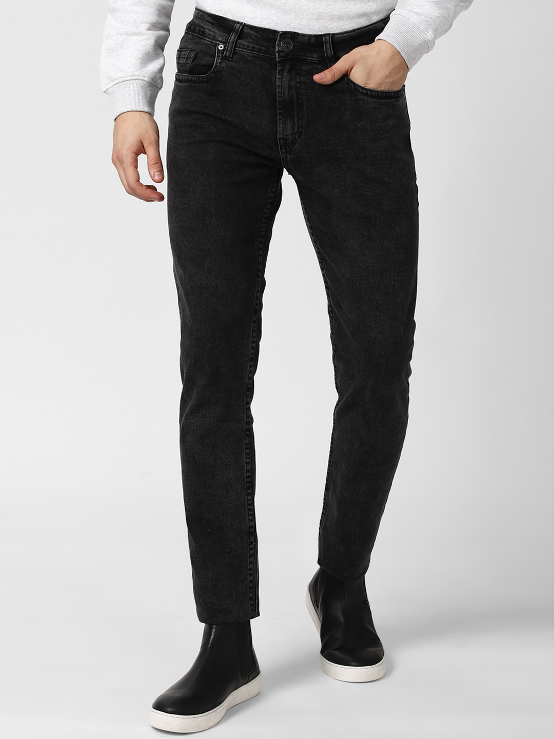 

Peter England Casuals Men Black Slim Fit Light Fade Jeans