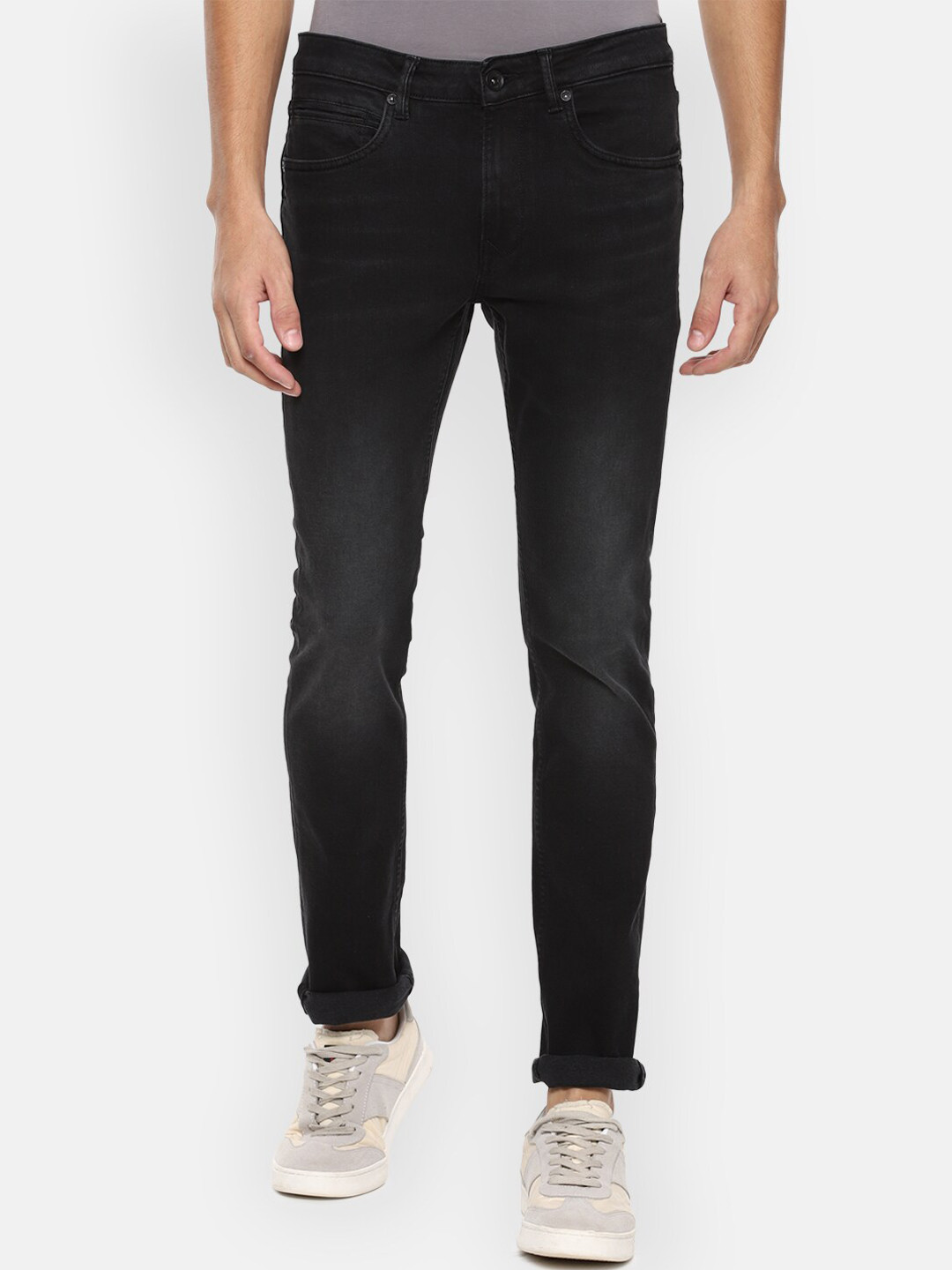 

Louis Philippe Jeans Men Black Slim Fit Light Fade Jeans