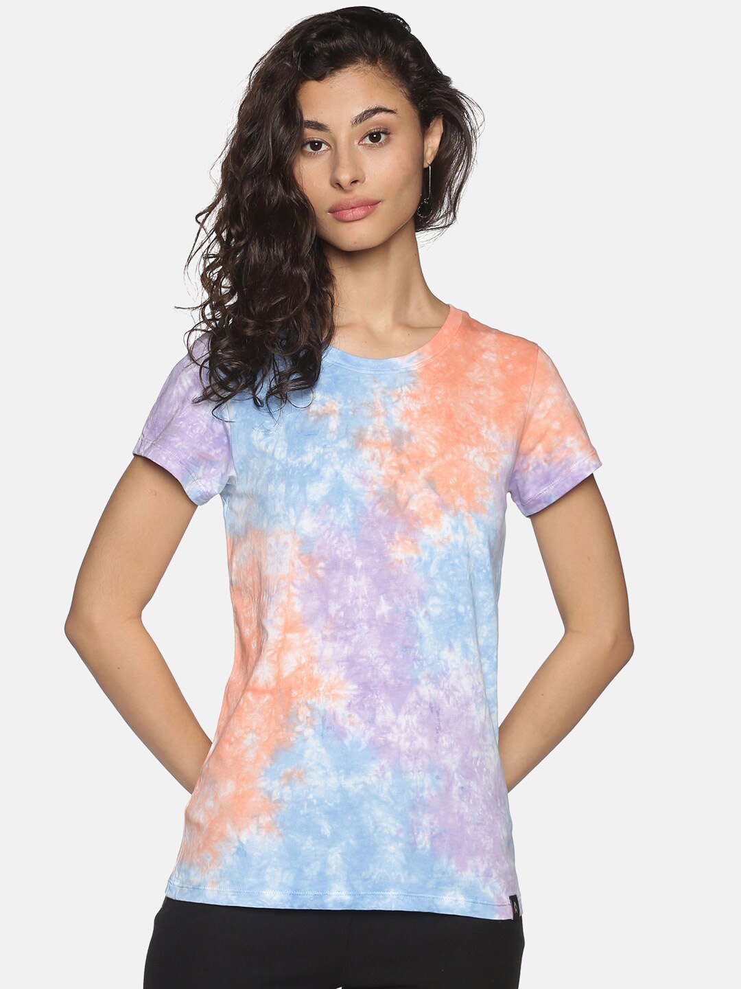 

Steenbok Women Multicoloured Tie and Dye Dyed T-shirt, Multi