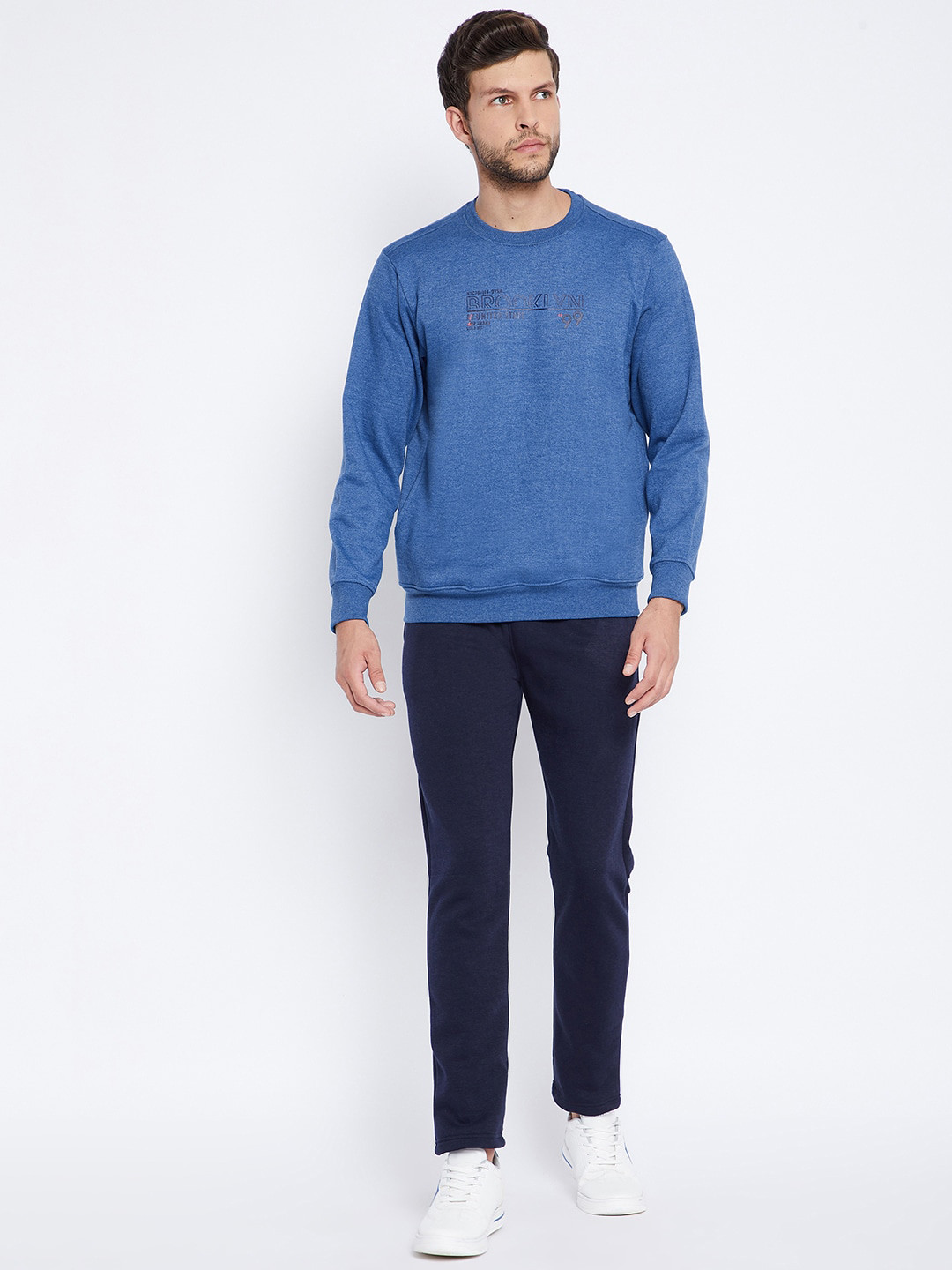 

NEVA Men Navy Blue Solid Tracksuit