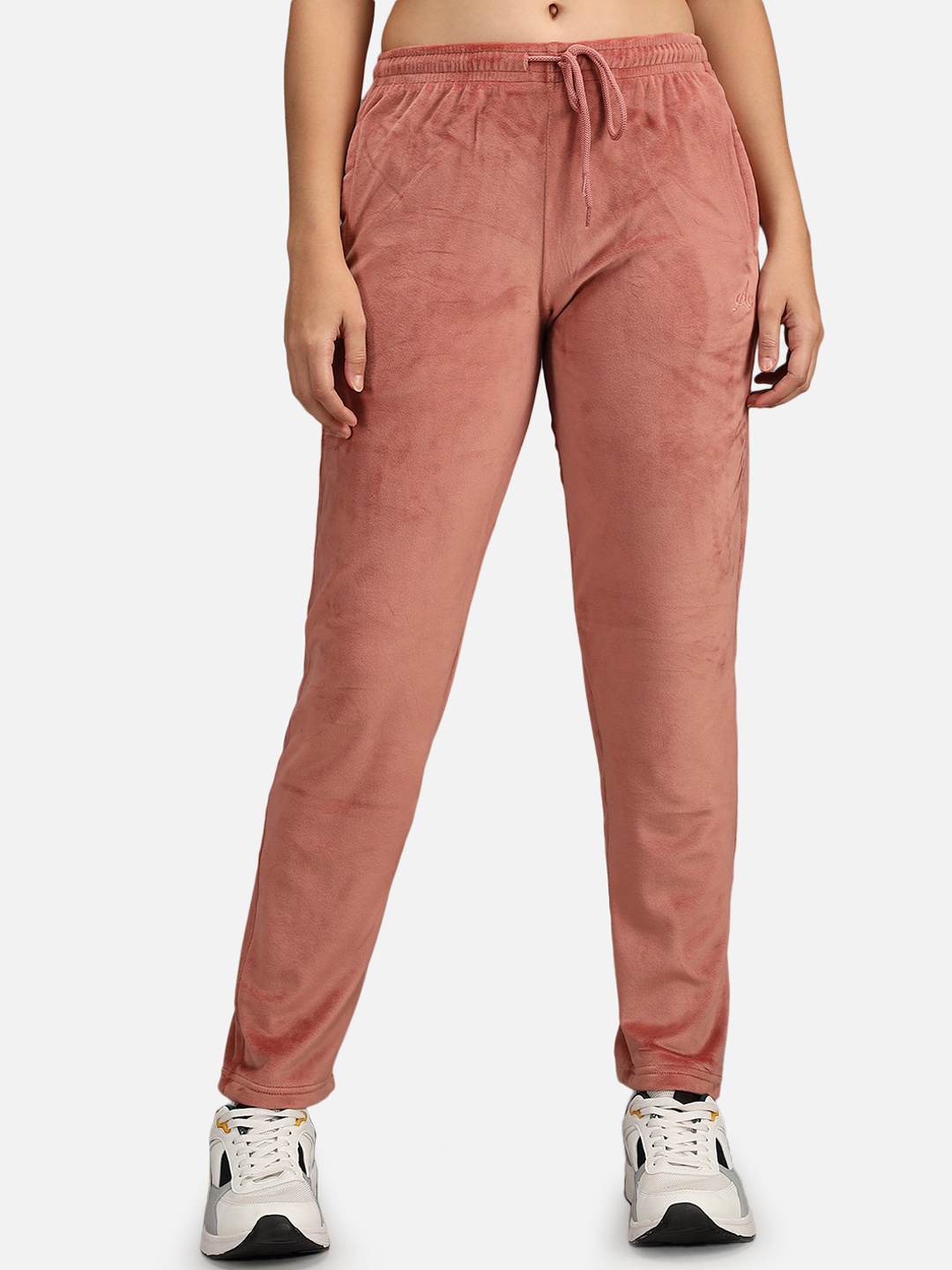 

ANTI CULTURE Women Brown Solid Cotton Track Pants