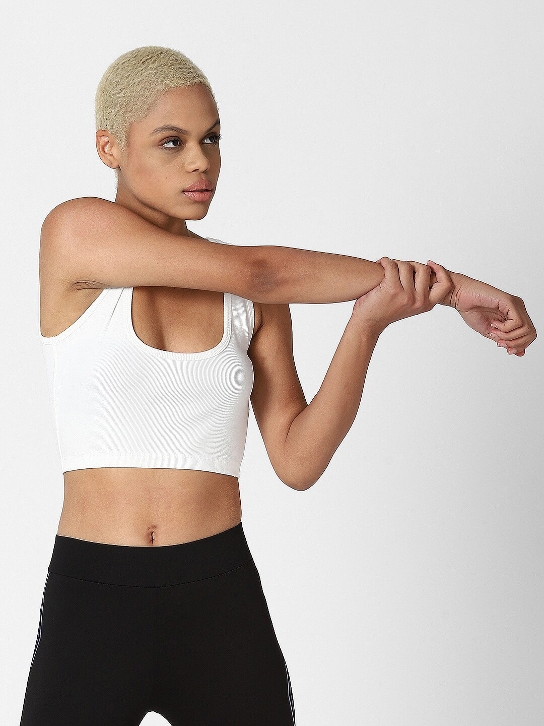 

FOREVER 21 White Workout Bra