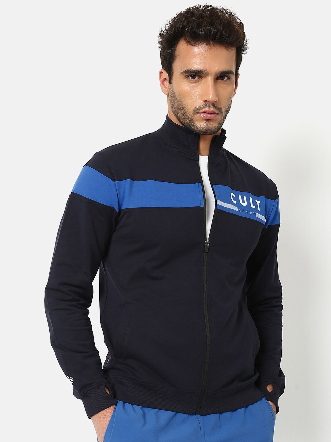 

Cultsport Men Navy Blue Sweatshirt
