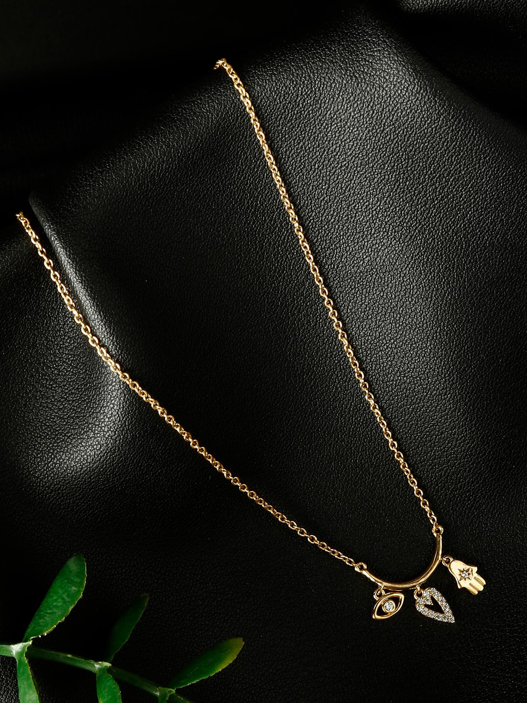 

GIVA 925 Sterling Silver 18K Gold Plated Lucky Charm Necklace