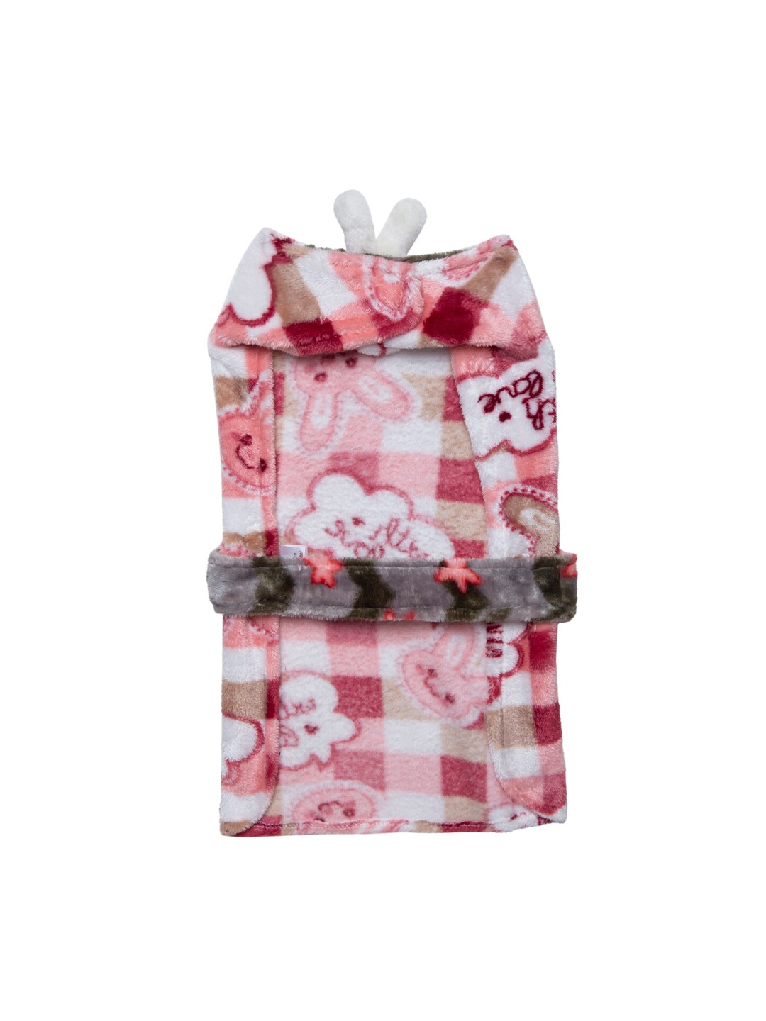 

Lulala Pink and White Fuzzy Velvet Dog Jacket