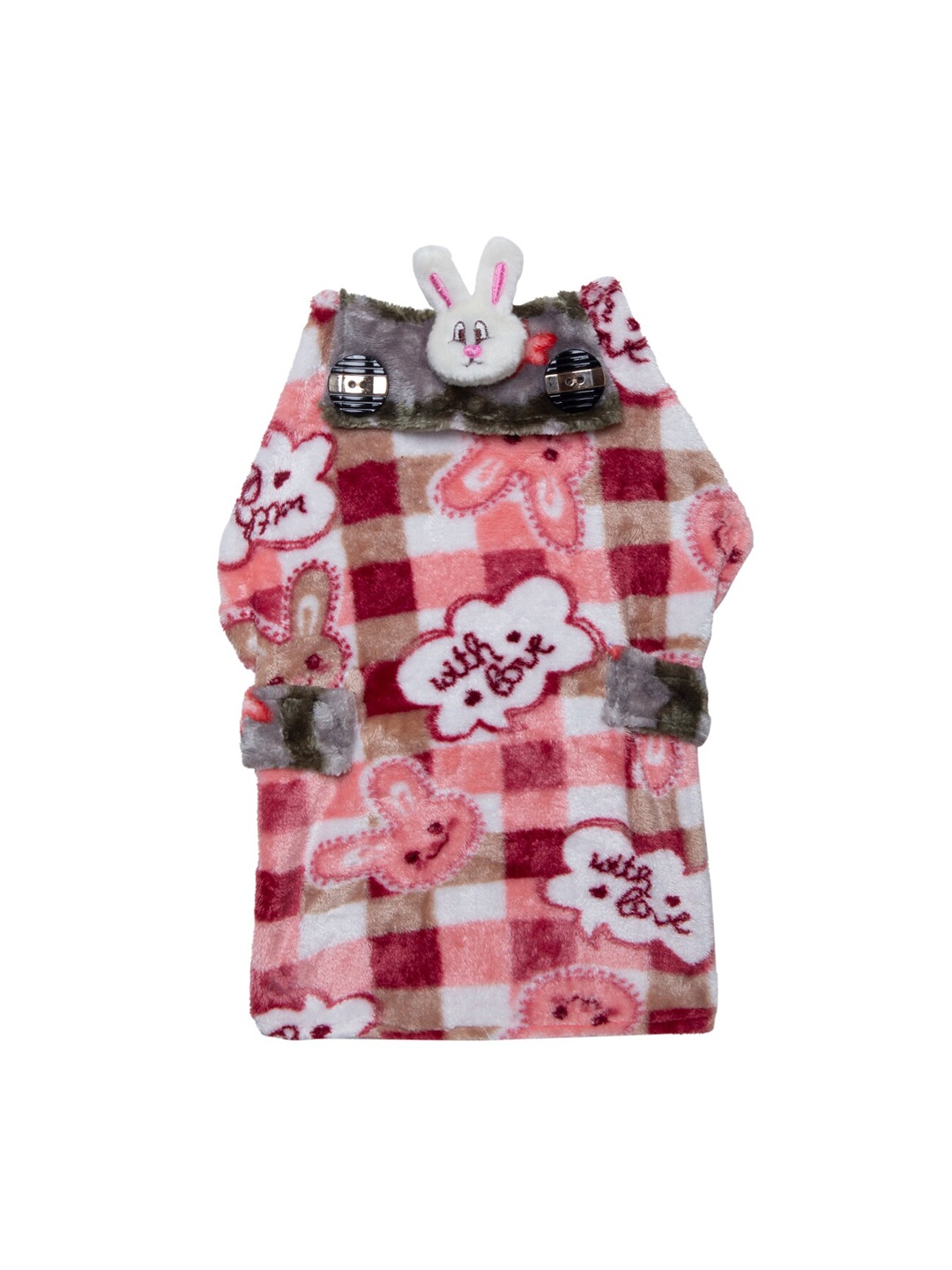 

Lulala Pink Fuzzy Velvet Dog Jacket (M)