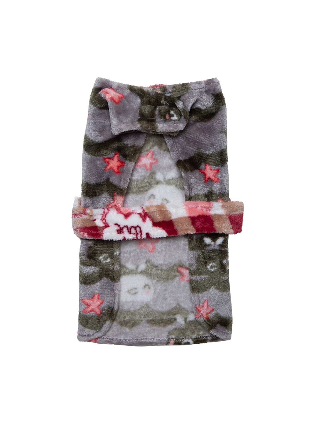 

Lulala Green & Grey Fuzzy Velvet Dog Jacket