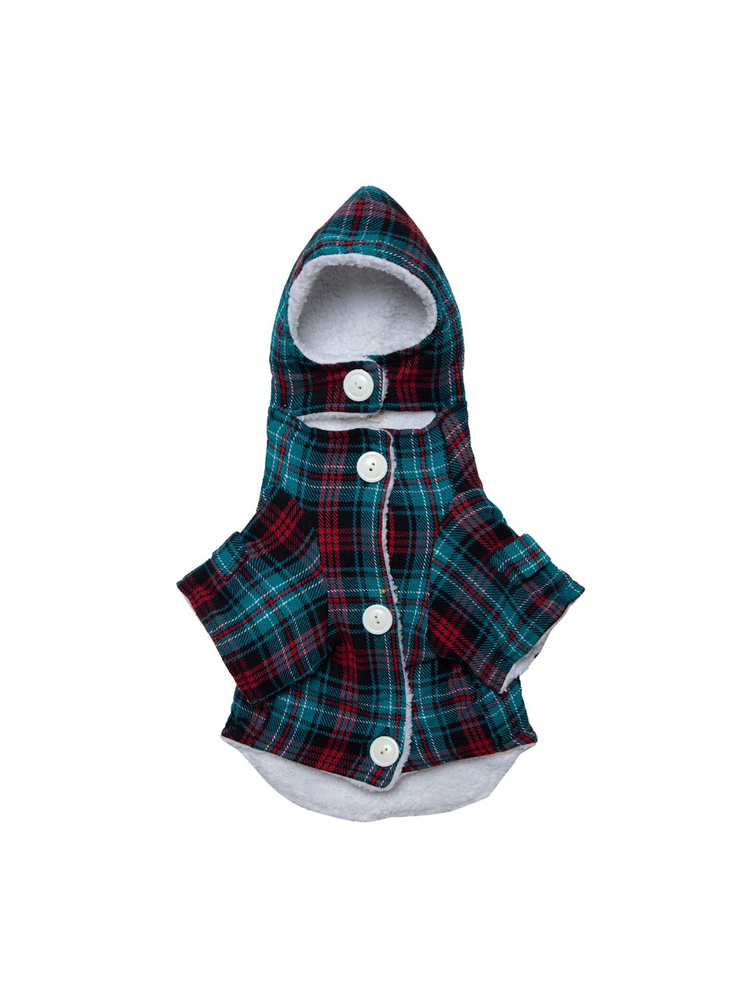 

Lulala Green Checked Frog Shape Dog Dress with Hoodie for Extra Warmth