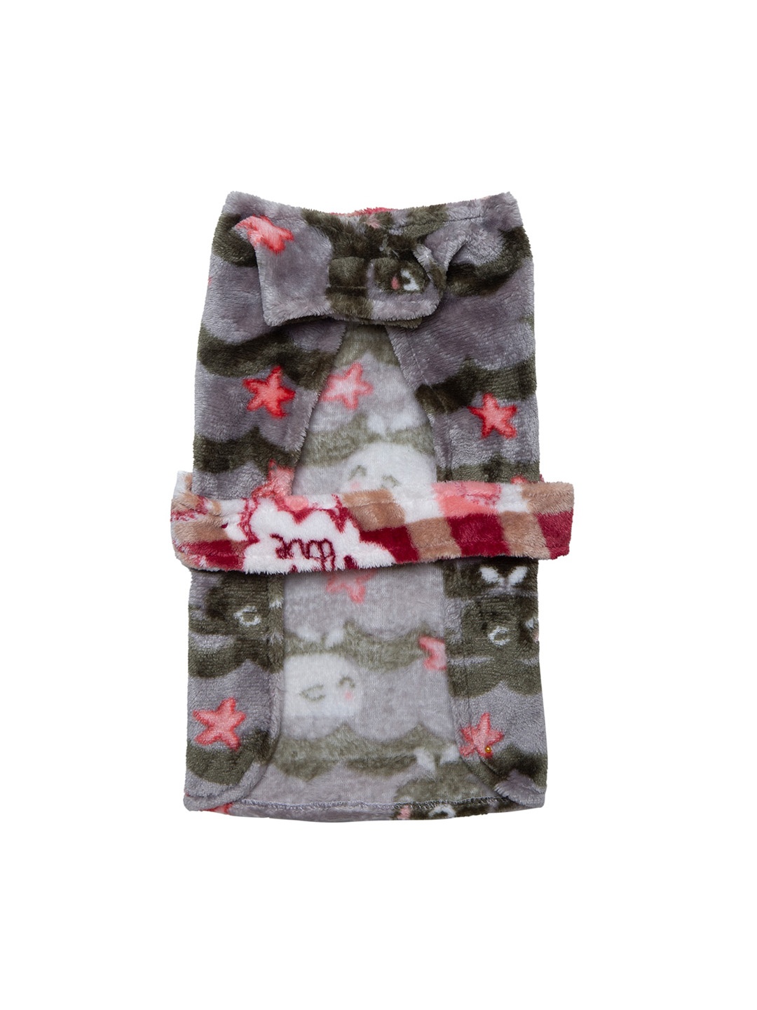 

Lulala Green & Grey Fuzzy Velvet Dog Jacket