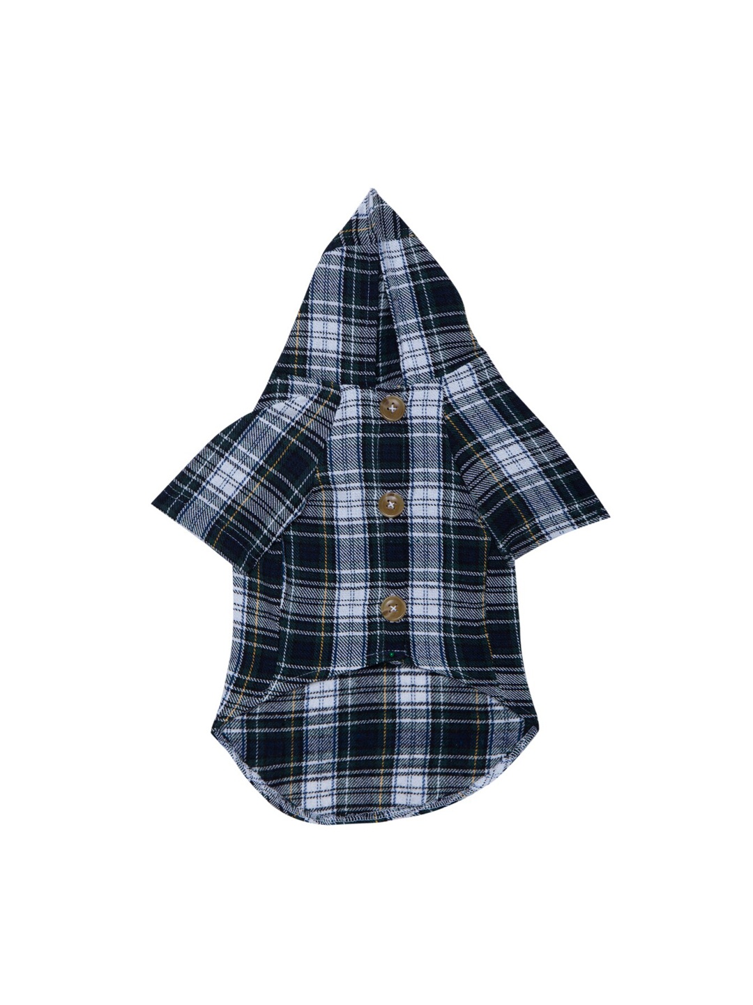 

Lulala Green & White Plaid Dog Hoodie Jacket