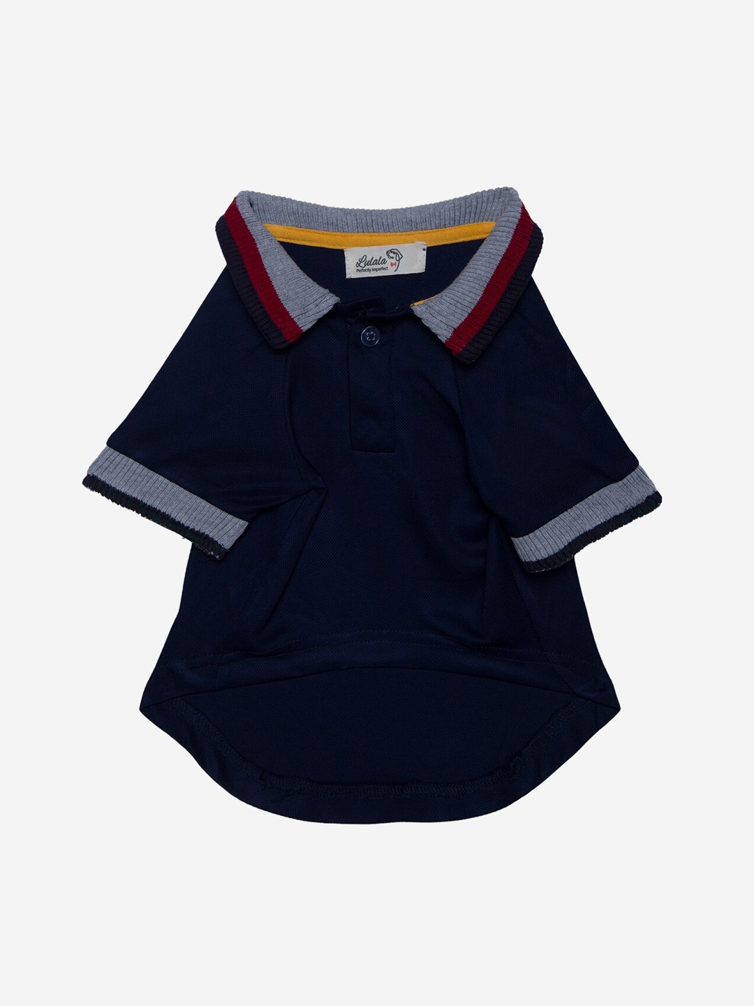 

Lulala Navy Blue Solid T-Shirt