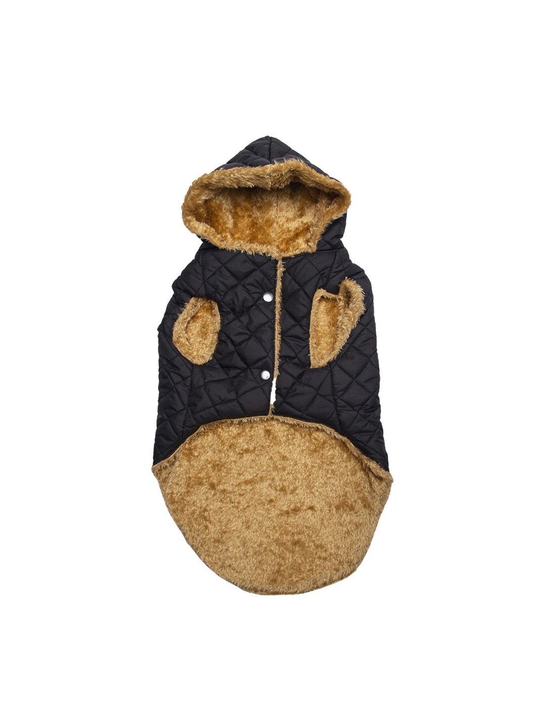 

Lulala Black & Cream Fleece Lining Vest Dog Hoodie Jacket - XL