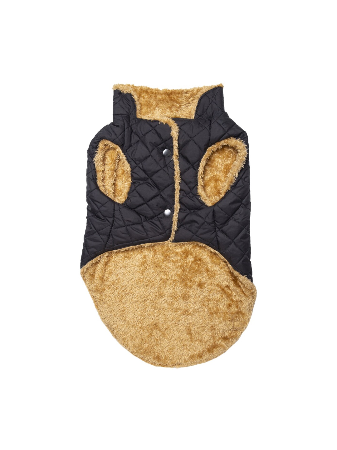 

Lulala Black & Cream Fleece Lining Dog Vest Winter Coat