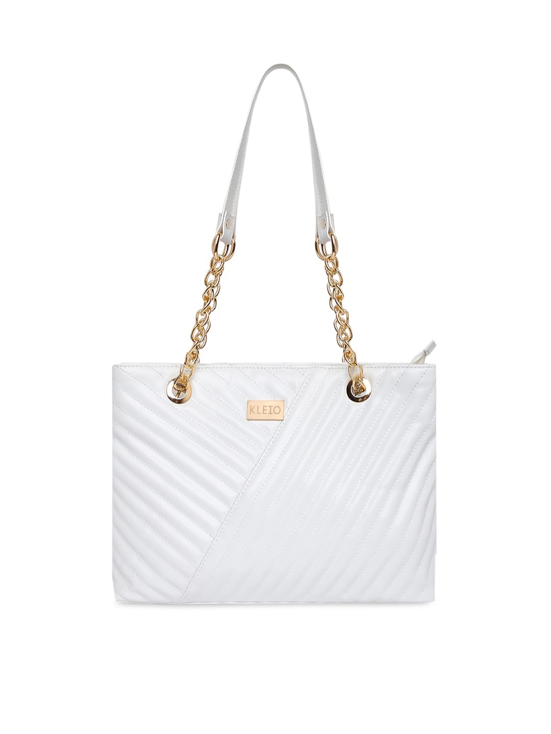 

KLEIO Women Quilted Shoulder Bag, White