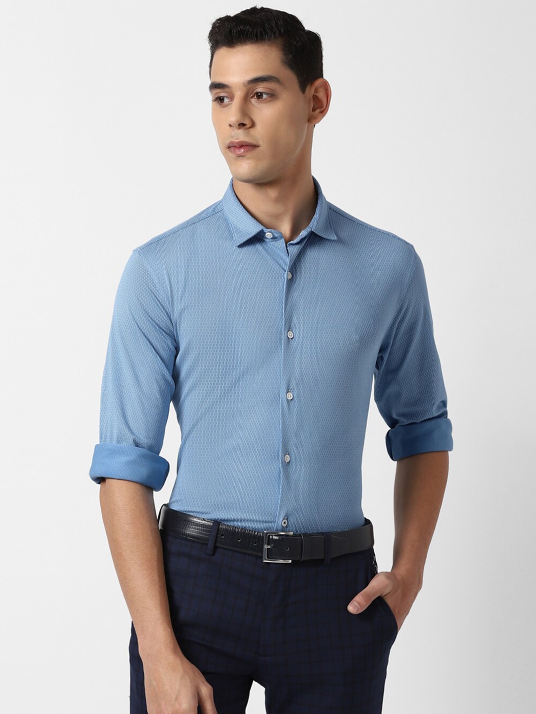 

Louis Philippe Sport Men Blue Slim Fit Opaque Casual Shirt