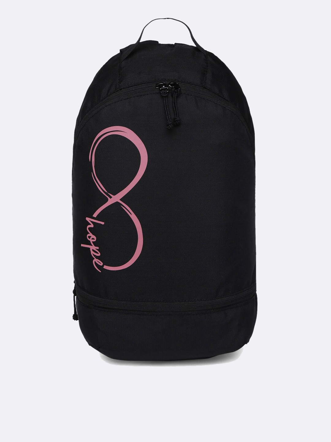 

Bewakoof Unisex Black & Pink Graphic Backpack