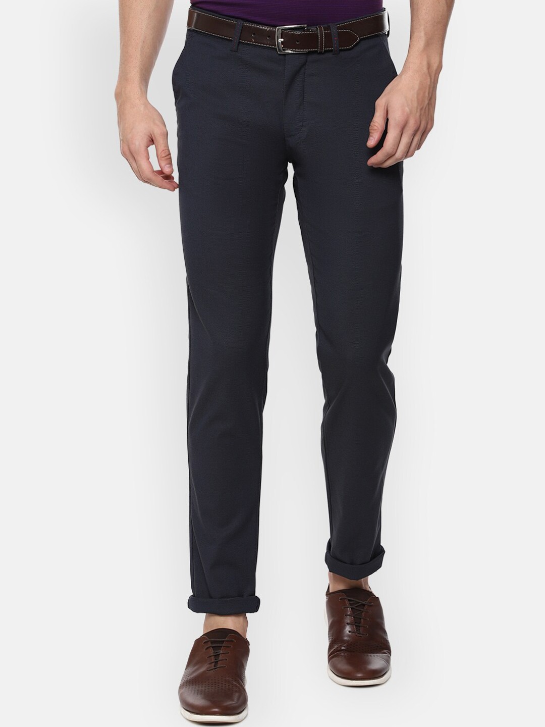 

Louis Philippe Sport Men Navy Blue Slim Fit Trousers