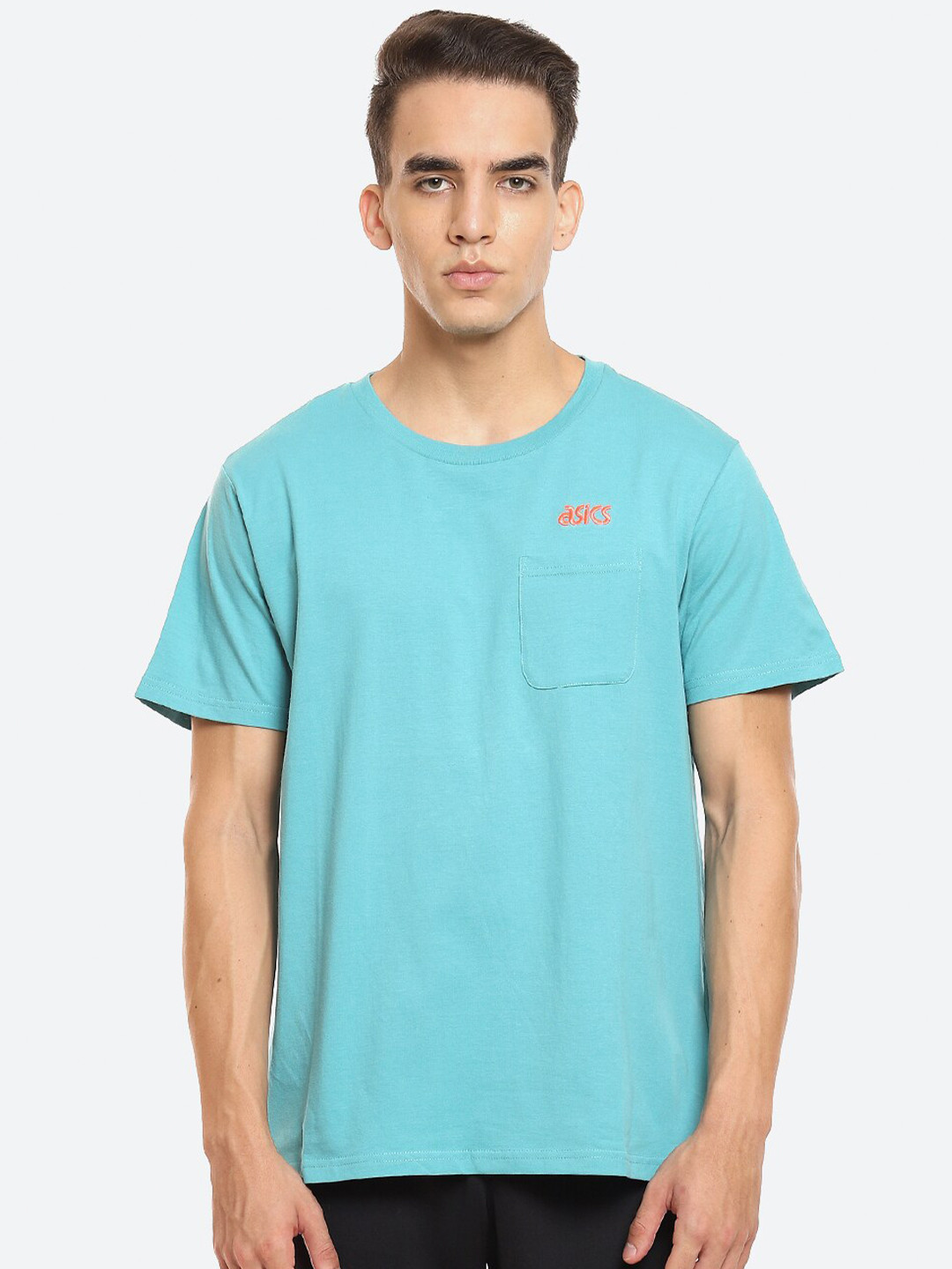 

ASICS Jsy Jpn Gpx SS_1 Men Blue sheepskin Pockets Walking T-shirt