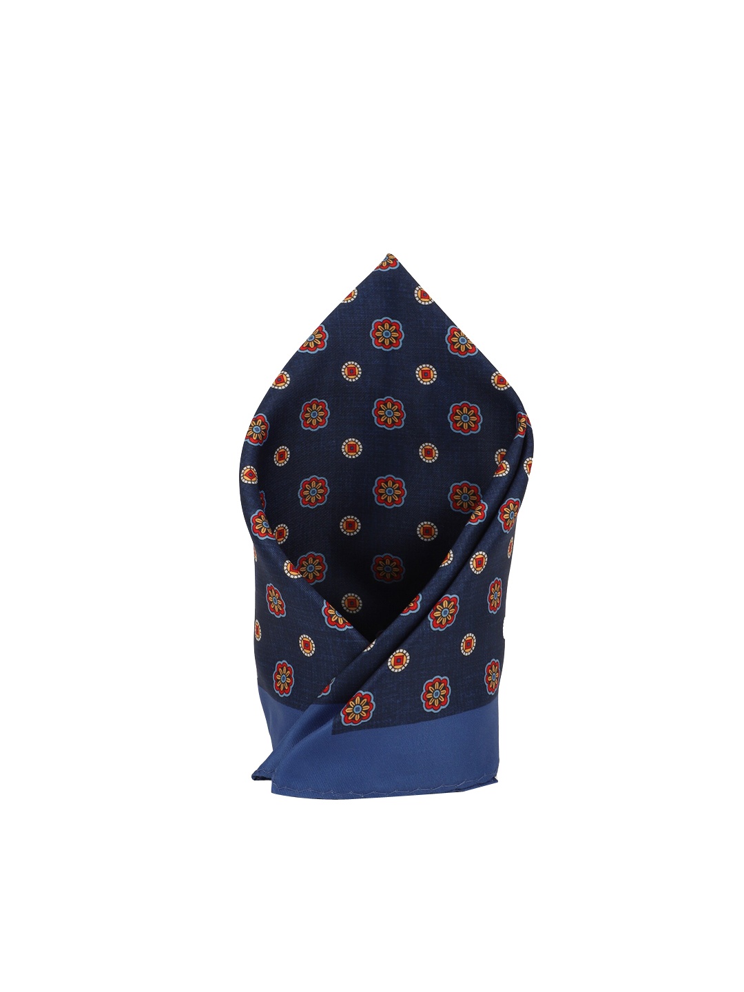 

Van Heusen Men Navy Blue & Red Printed Pocket Square
